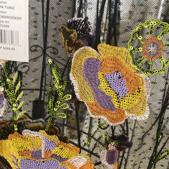 NWT WALTER BAKER BLACK PEYTON TUNIC EMBROIDERY - Picture 6 of 11